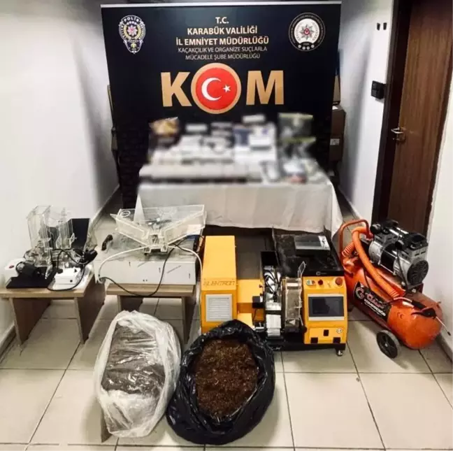 Karabük'te Tütün Operasyonu: 20 Kilogram Tütün ve 12 Bin 300 Makaron Ele Geçirildi