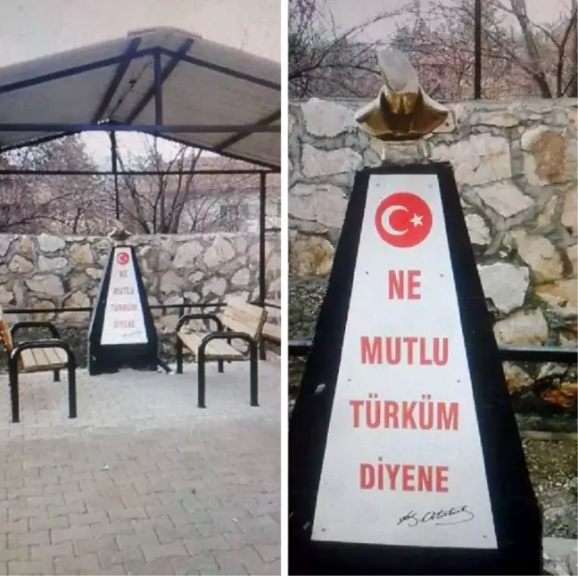 Divriği'de Atatürk Büstüne Saldırı
