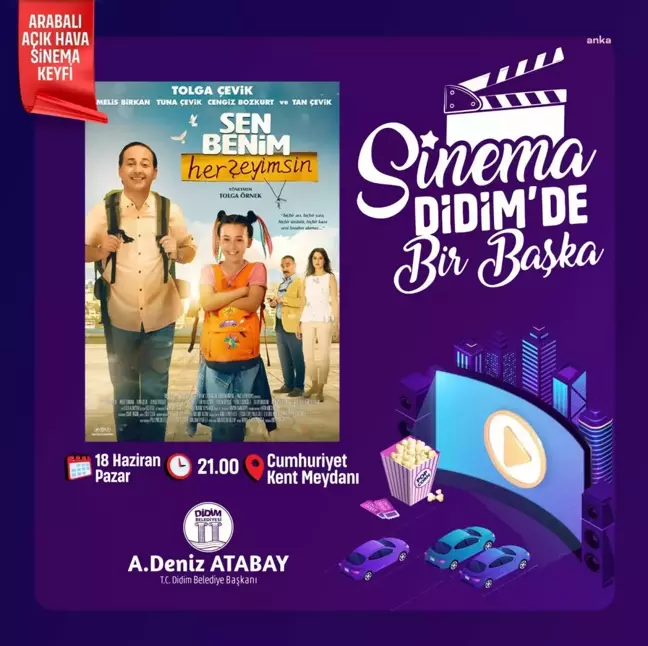 Didim Belediyesi Babalar Günü İçin Arabalı Sinema Etkinliği Düzenliyor