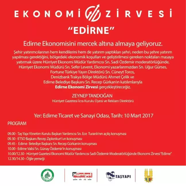 Edirne'nin Ekonomisi Masaya Yatırılacak