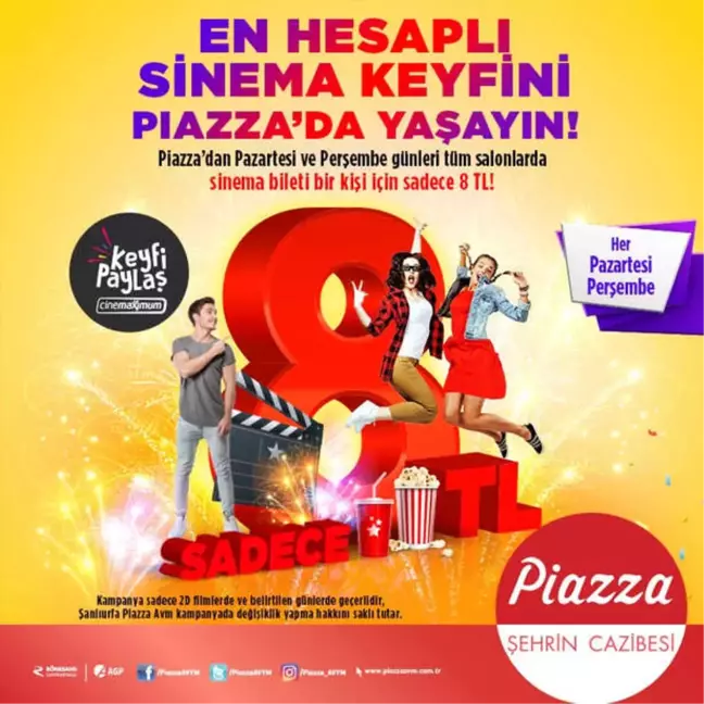 Piazza'da Hesaplı Sinema Keyfi