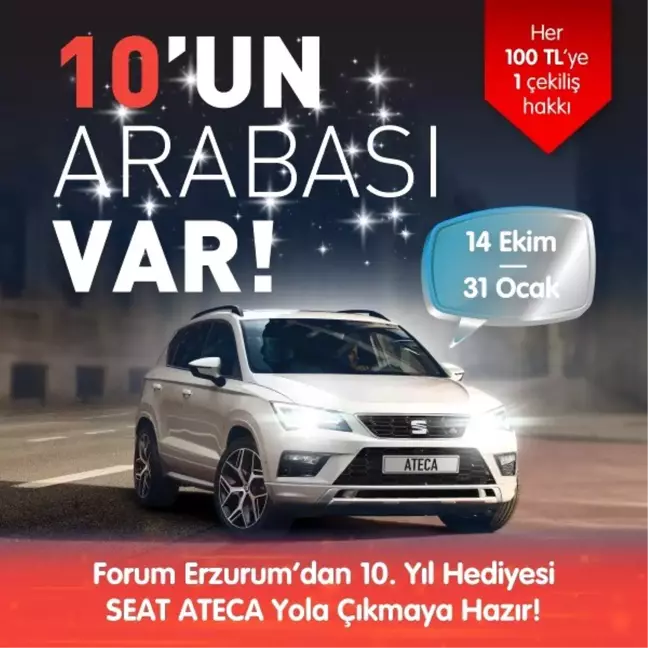 Forum Erzurum, 10.Yıl hediyesi Seat Ateca'yla yola çıkmaya hazır