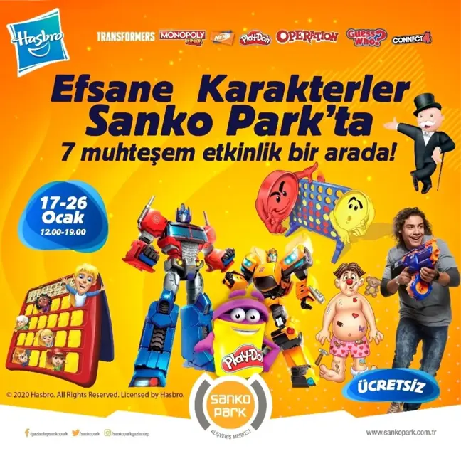Hasbro World birbirinden eğlenceli oyunları ile SANKO PARK'ta