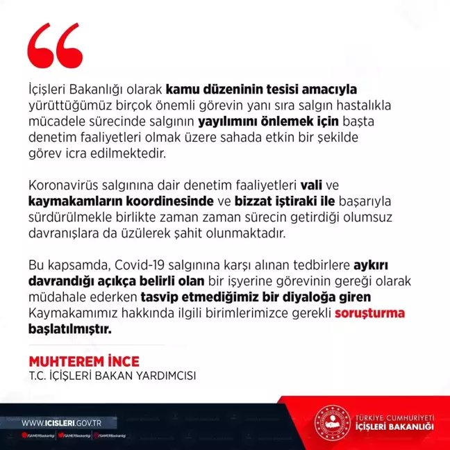 Çerkezköy Kaymakamı Abban hakkında soruşturma açıldı
