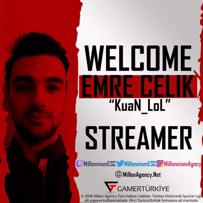Millennium Agency Esports yeni takım yayıncısını duyurdu: Emre Çelik!