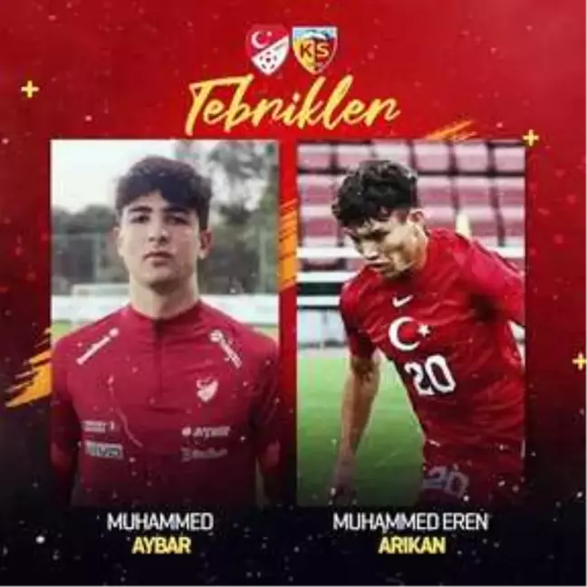 Kayserispor'dan 2 oyuncuya milli davet