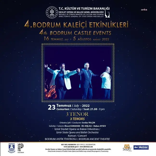 Muğla haber: Bodrum Antik Tiyatro'da '3 Tenor' Konseri