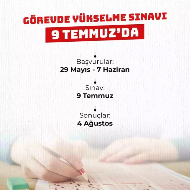 MEB'de görevde yükselme sınavı, 9 Temmuz'da yapılacak