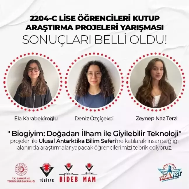 3 lise öğrencisi birinci oldukları projeyi Antarktika'da test edecek