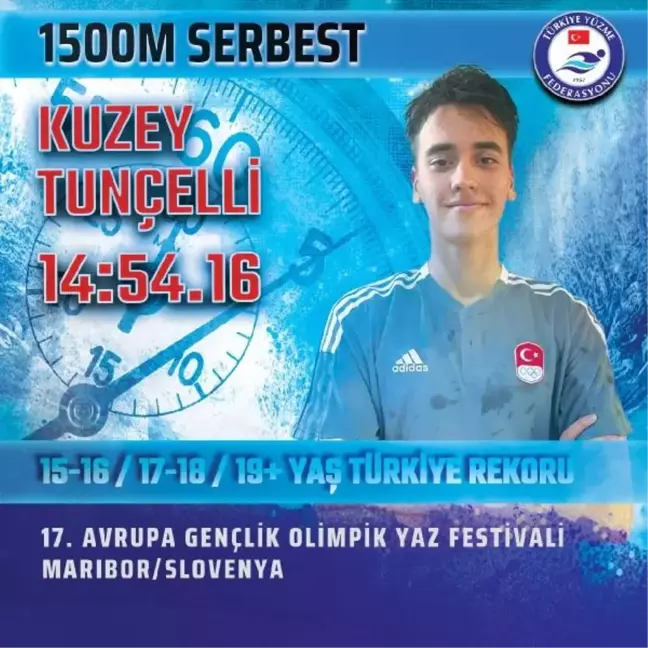 Kuzey Tunçelli 1500 Metre Serbestte Rekor Kırarak Altın Madalya Kazandı