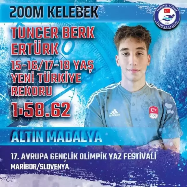 Berk Tuncer Ertürk, Avrupa Gençlik Olimpik Yaz Festivali'nde altın madalya kazandı