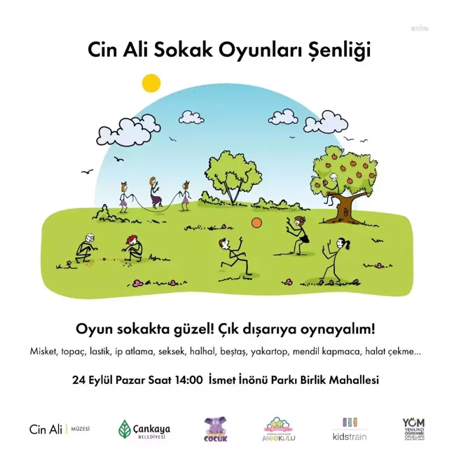 Çankaya Belediyesi ve Cin Ali Müzesi Çocukları Sokak Oyunları Şenliği'nde Buluşturuyor