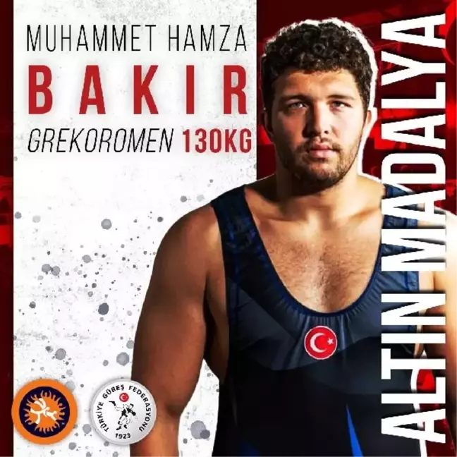 Muhammet Hamza Bakır, U23 Dünya Güreş Şampiyonası'nda şampiyon oldu
