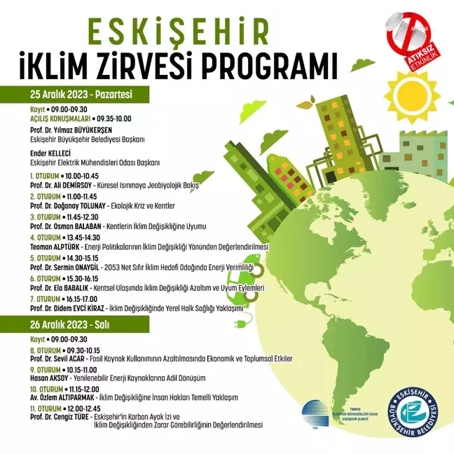 Eskişehir İklim Zirvesi düzenlenecek