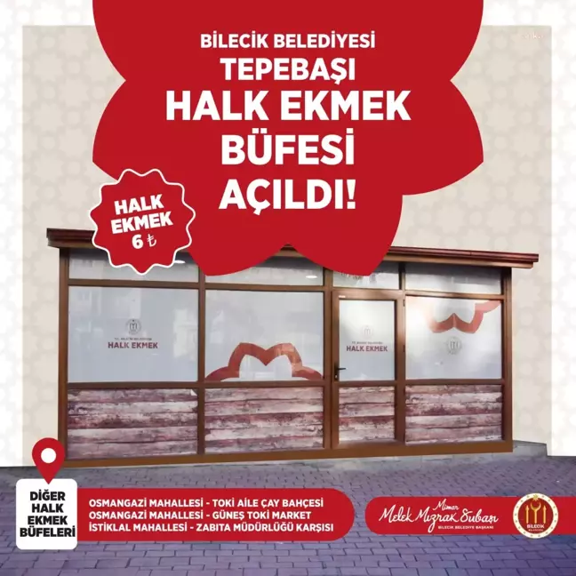Bilecik Belediyesi 4. Halk Ekmek Büfesi'ni hizmete açtı