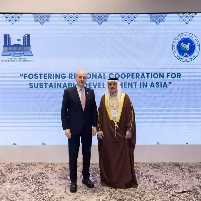 TBMM Başkanı Numan Kurtulmuş, Bahreyn Temsilciler Meclisi Başkanı Ahmed Al Musalam ile görüştü