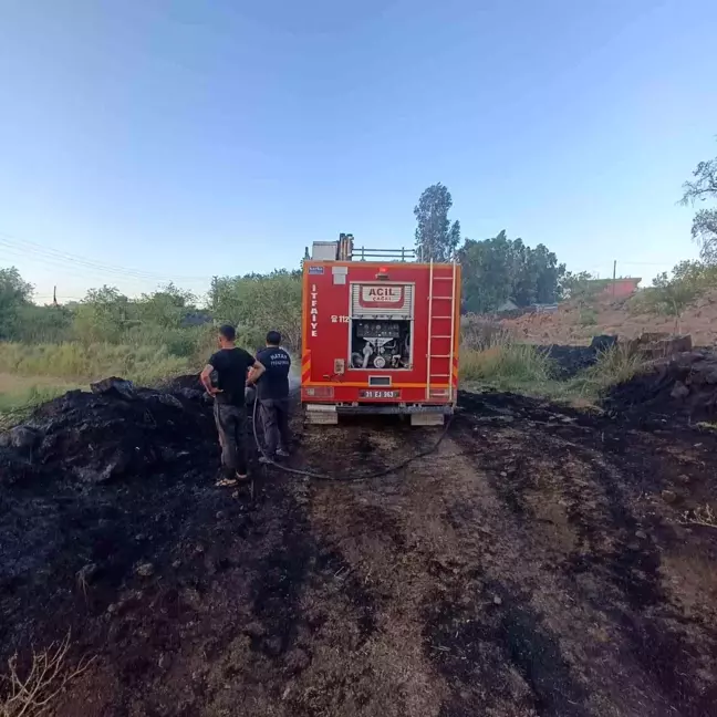 Kırıkhan'da meydana gelen anız yangını söndürüldü