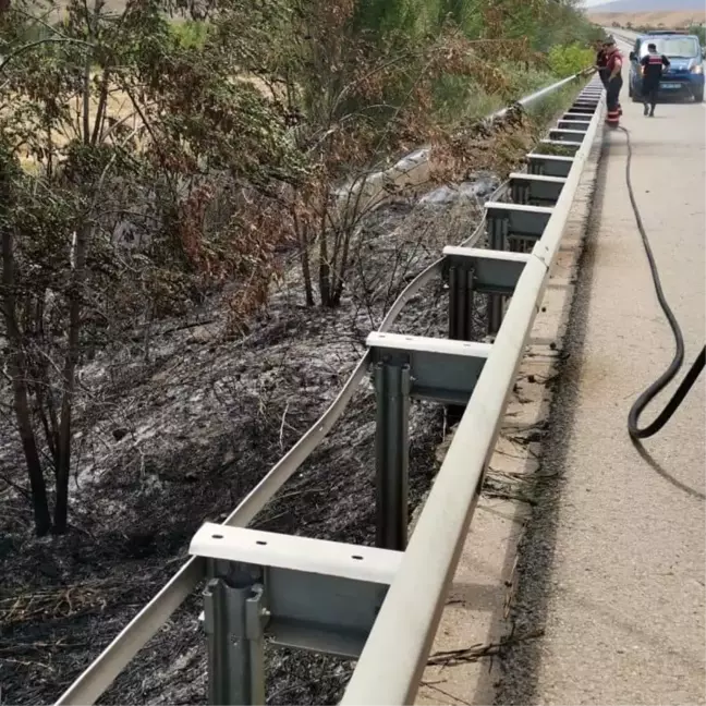 Çankırı'da otluk alanda çıkan yangın söndürüldü