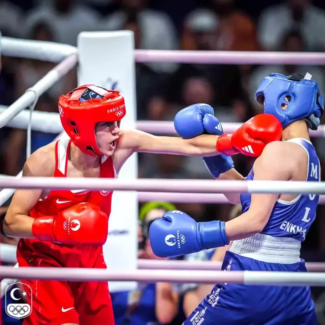 Milli boksör Hatice Akbaş, Paris 2024 Olimpiyat Oyunları'nda yarı finale yükseldi