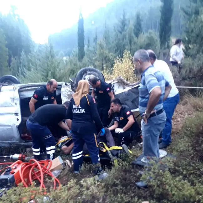 Bucak'ta Otomobil Takla Attı: 1 Yaralı