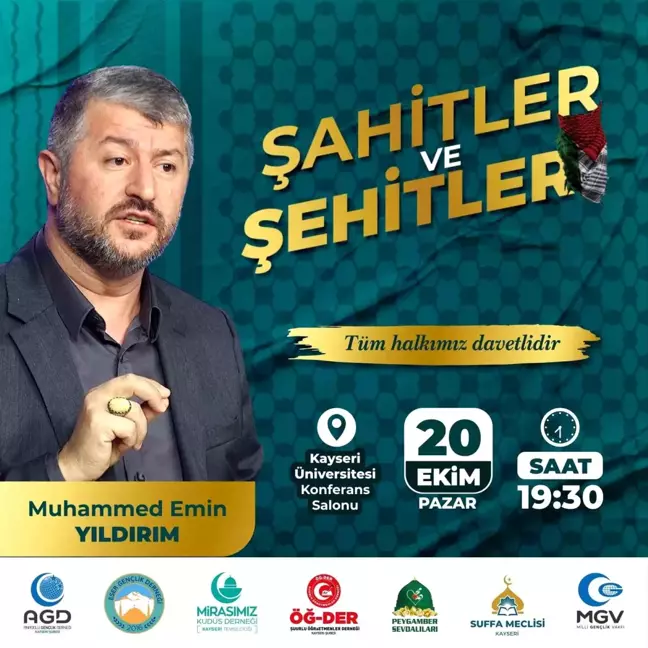 'Şahitler ve Şehitler' Konferansı Kayseri'de gerçekleşecek