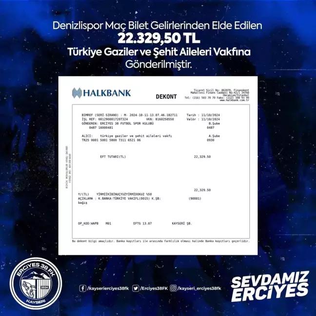 Erciyes 38 FK'dan örnek davranış