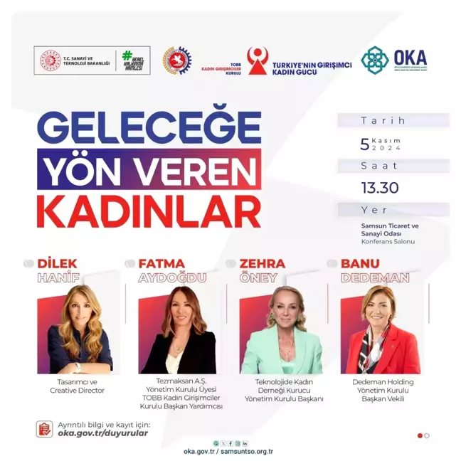 Geleceğe Yön Veren Kadınlar Programı Samsun'da Düzenlenecek