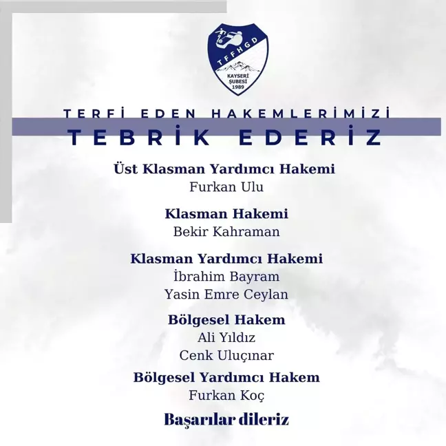 2024-2025 Futbol Sezonu Hakem Kadroları Açıklandı