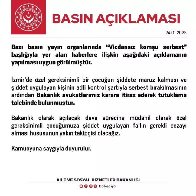 Bakanlık Şiddet Olayında Tutuklama Talep Etti