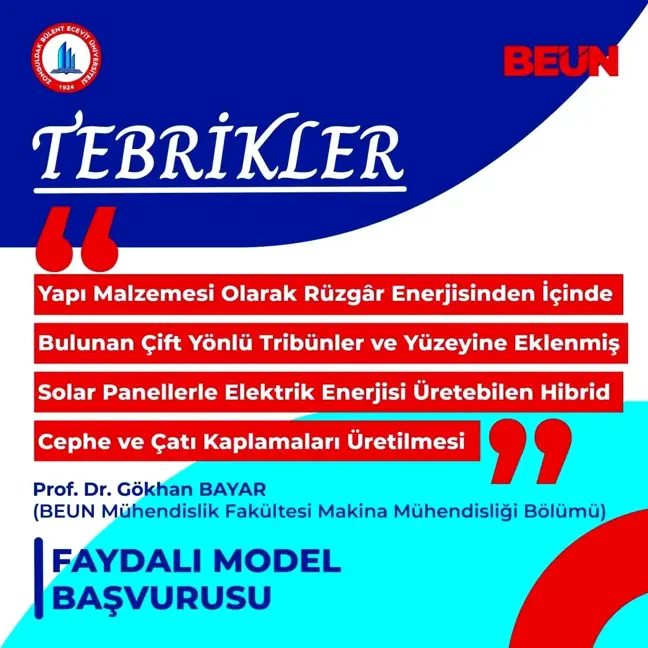 Prof. Dr. Gökhan Bayar'dan Yenilikçi Hibrid Enerji Üretim Sistemi