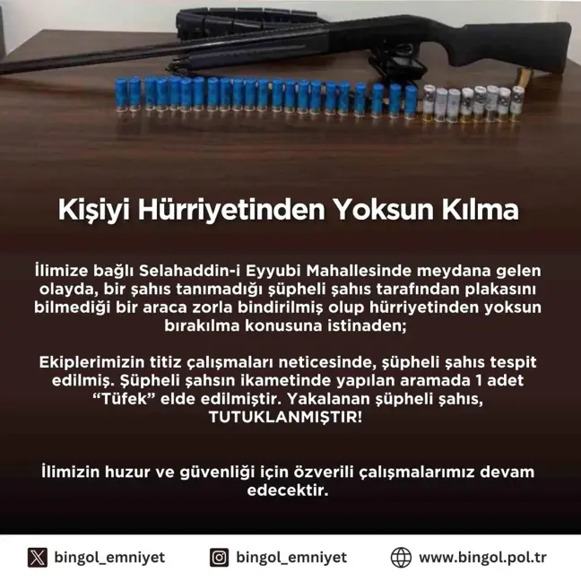 Bingöl'de Kaçırma Girişimi: Şüpheli Tutuklandı