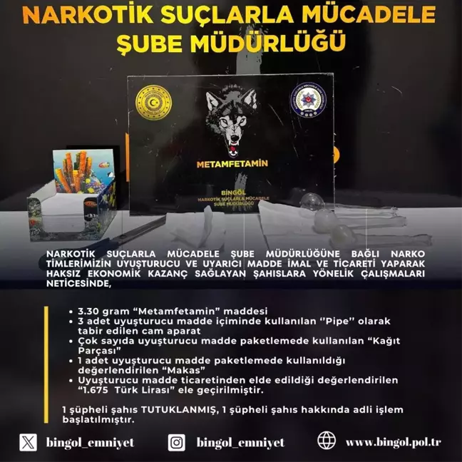 Bingöl'de Uyuşturucu Operasyonu: 1 Kişi Tutuklandı