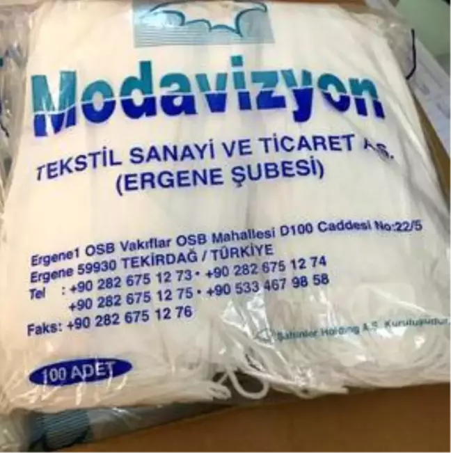 Edirne'de bir fabrika üniversite hastanesine maske ve üniforma bağışladı