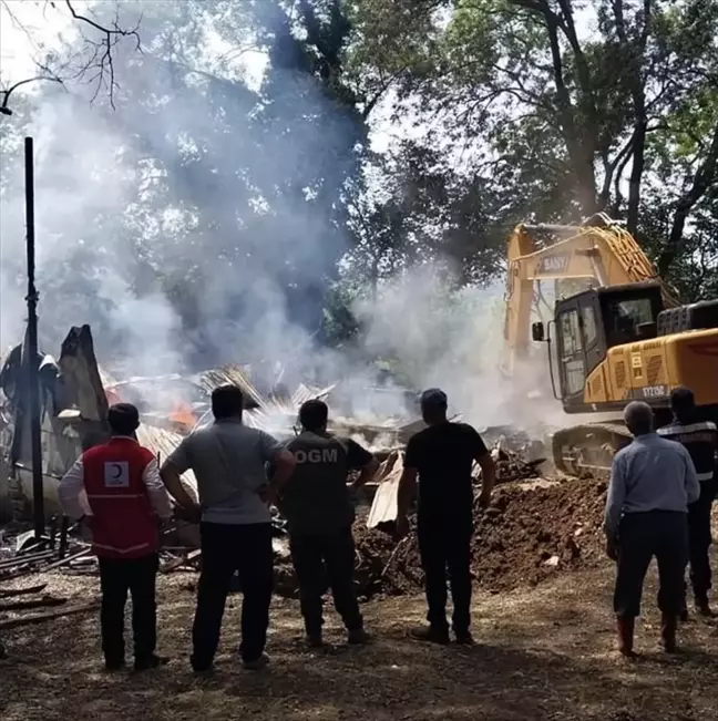 Sinop'un Durağan ilçesinde köyde çıkan yangında 5 evde hasar oluştu