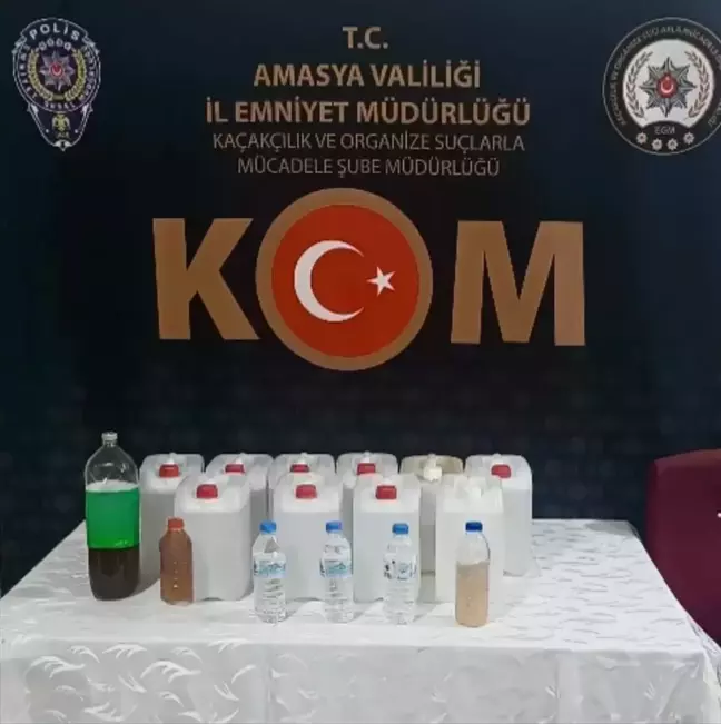 Amasya'da Sahte İçki İmalatına Operasyon: 2 Şüpheli Tutuklandı