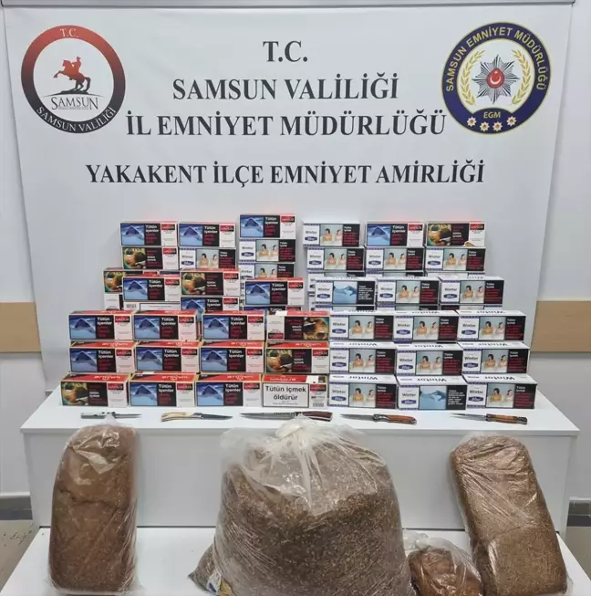 Samsun'da 20 Bin Makaron ve 25 Kilogram Kaçak Tütün Ele Geçirildi