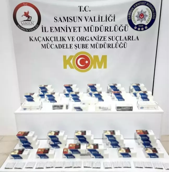 Samsun'da 11 Bin 760 Adet Sahte Bandrollü Makaron Ele Geçirildi