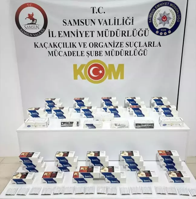 Samsun'da 11 Bin 760 Makaron Ele Geçirildi