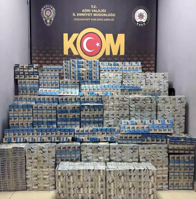 Ağrı'da Kaçak Sigara Operasyonu: 7 Bin 950 Paket Ele Geçirildi