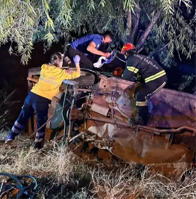 Denizli'de şarampole devrilen otomobilde 2 kişi hayatını kaybetti