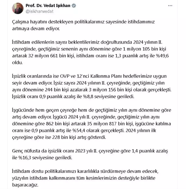 İstihdam Artışı Devam Ediyor