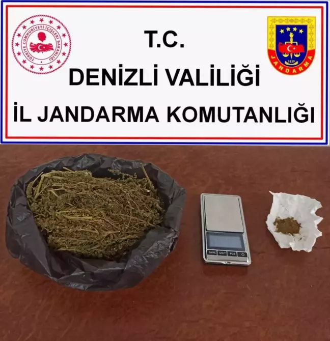 Denizli'de bir evde 215 gram esrar ele geçirildi