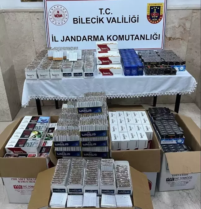 Bilecik'te 86 Bin 540 Dolu ve Boş Makaron Ele Geçirildi