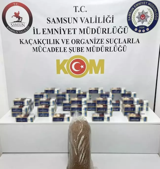 Samsun'da 10 Bin Kaçak Makaron ve 5 Kilo Kaçak Tütün Ele Geçirildi