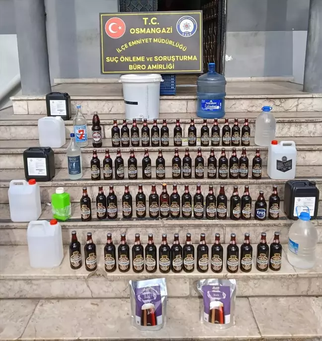 Bursa'da Sahte İçki Üreten Şüpheli Gözaltına Alındı