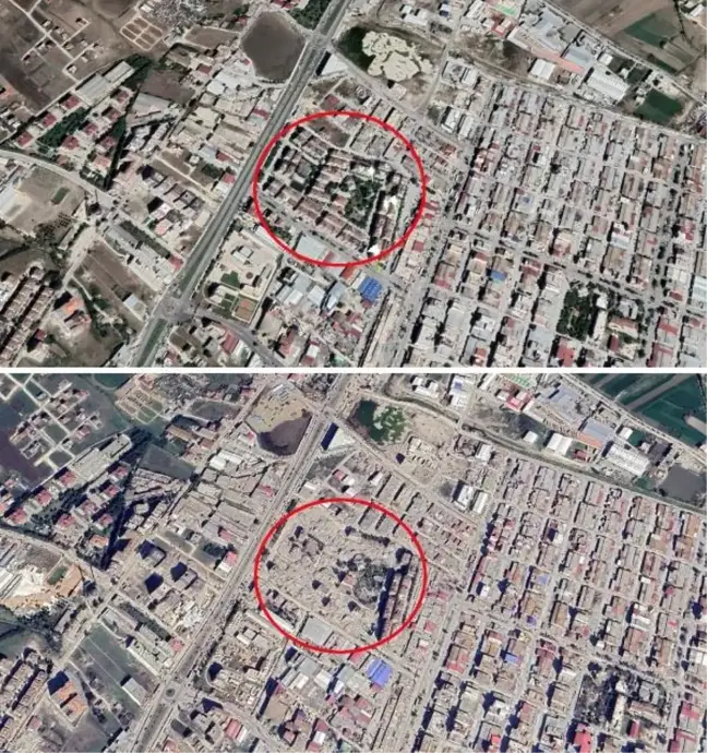 ASRIN Felaketi Sonrası Kahramanmaraş, Hatay ve Adıyaman'da Hasarın Boyutu Uydu Fotoğraflarında Ortaya Çıktı