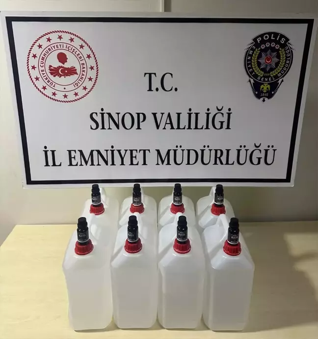 Sinop'ta Kaçak Alkol Operasyonu: 40 Litre Etil Alkol Ele Geçirildi