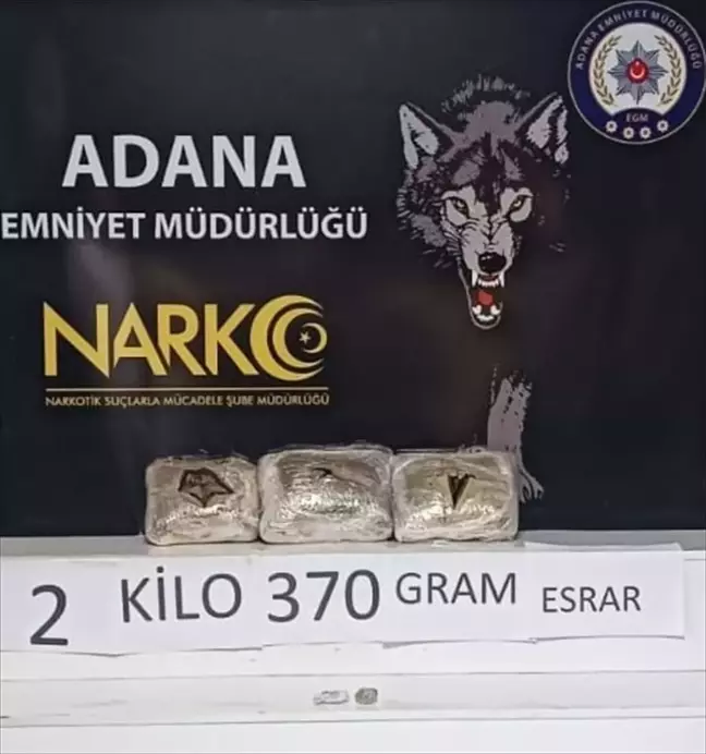 Adana'da 2 Kilo 370 Gram Esrar Ele Geçirildi, 2 Şüpheli Tutuklandı