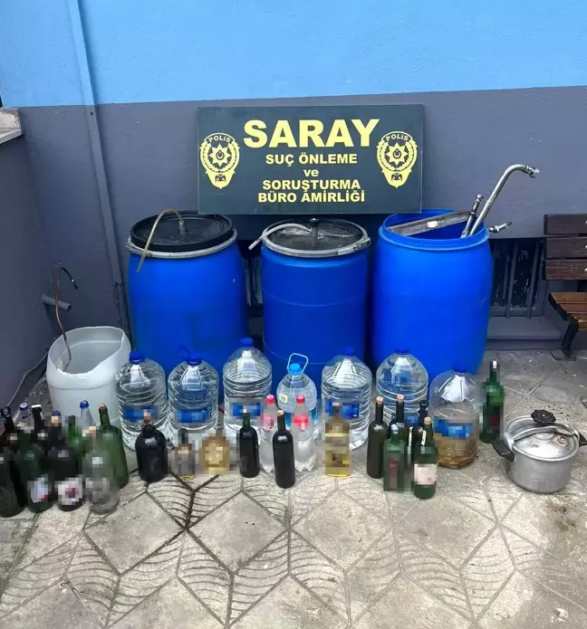 Tekirdağ'da Sahte Alkol Operasyonu: 174 Litre Sahte Alkol Ele Geçirildi