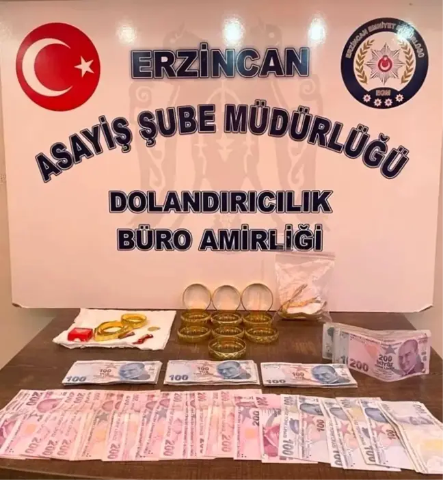 Erzincan'da sahte altınla kuyumcuları dolandıran 2 kişi yakalandı